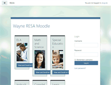 Tablet Screenshot of moodle.resa.net